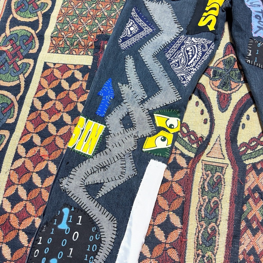 Custom Handstitched Patch Collage Style Wrangler … - image 6